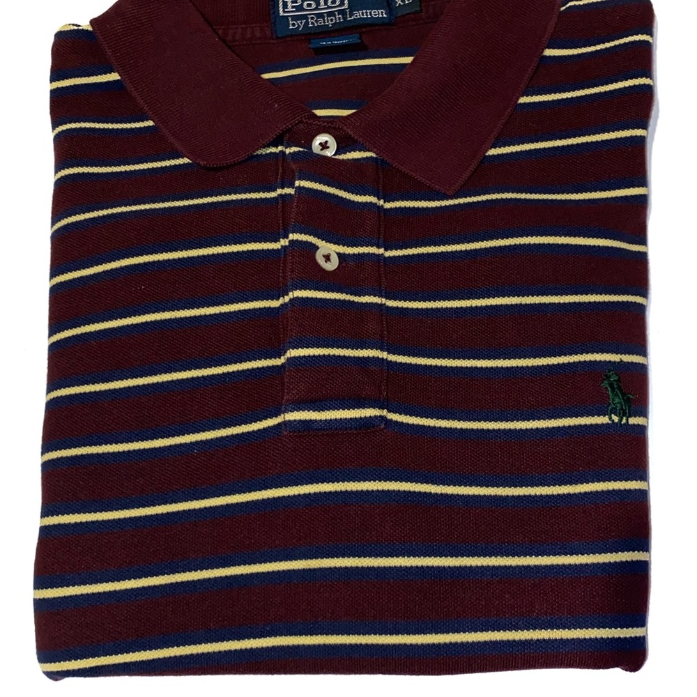 Ralph Lauren purple striped polo short sleeve xl shirt